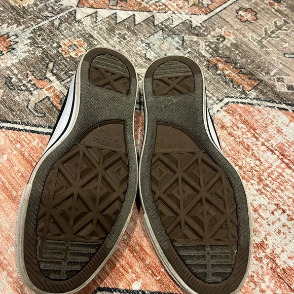 Converse Black and White Low-Top Sneakers with Canvas Upper - Picture 5 of 5